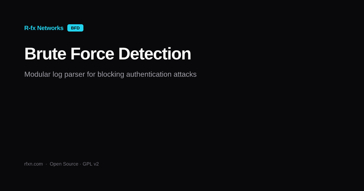 Brute Force Detection (BFD) | R-fx Networks